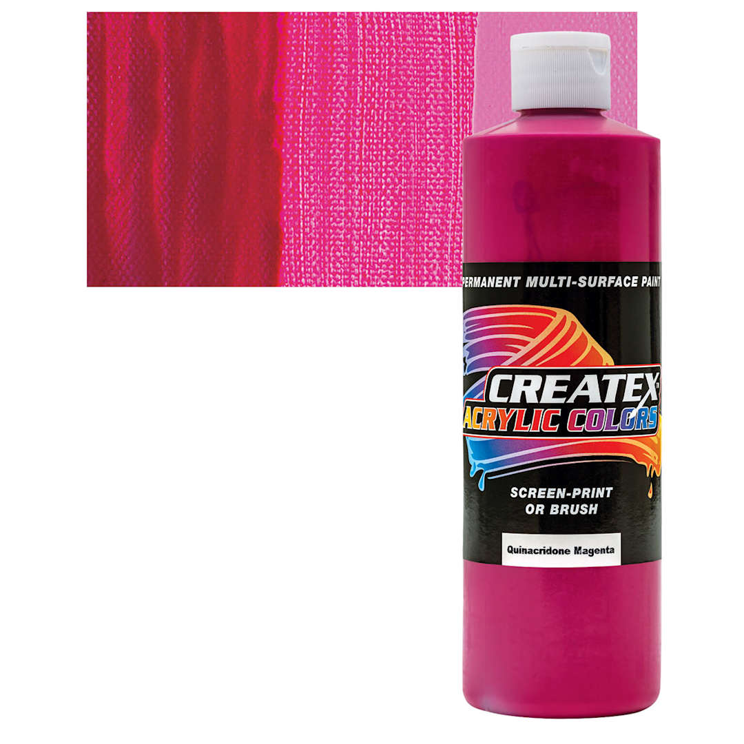 Open in modal - Createx Acrylic - Quinacridone Magenta, Pint and swatch
