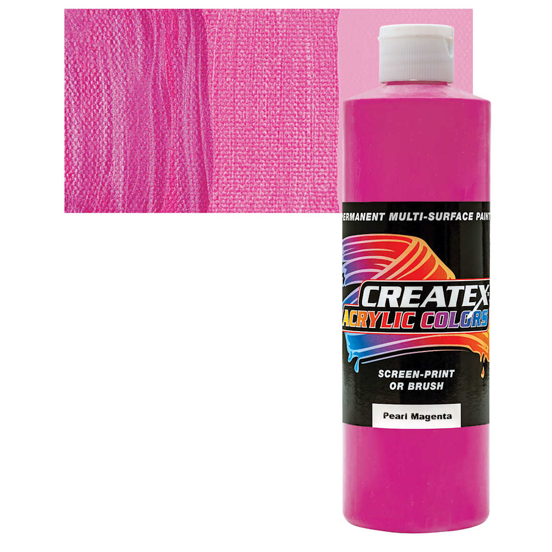 Open in modal - Createx Acrylic - Pearl Magenta, Pint and swatch