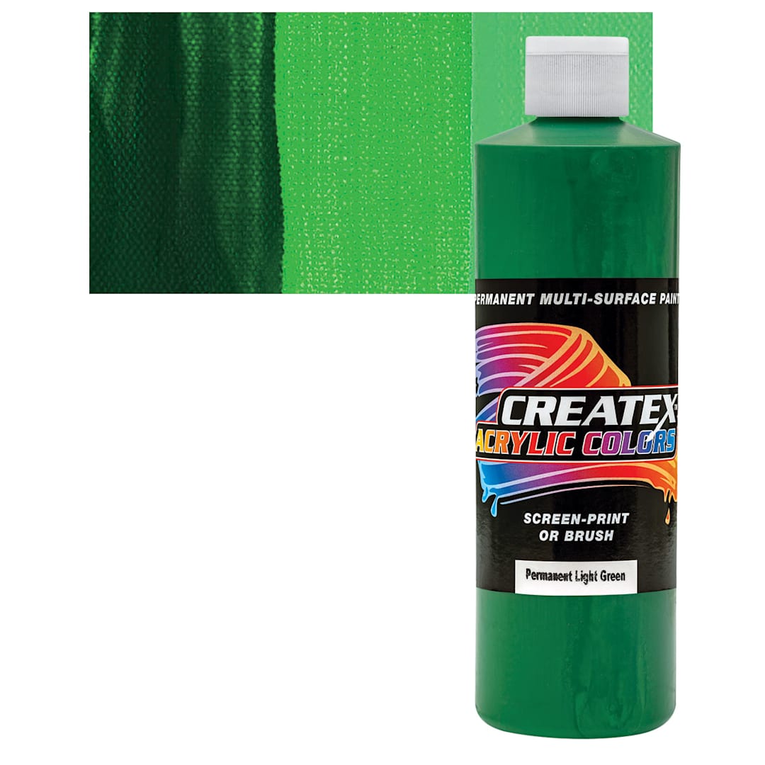 Open in modal - Createx Acrylic - Permanent Light Green, Pint and swatch