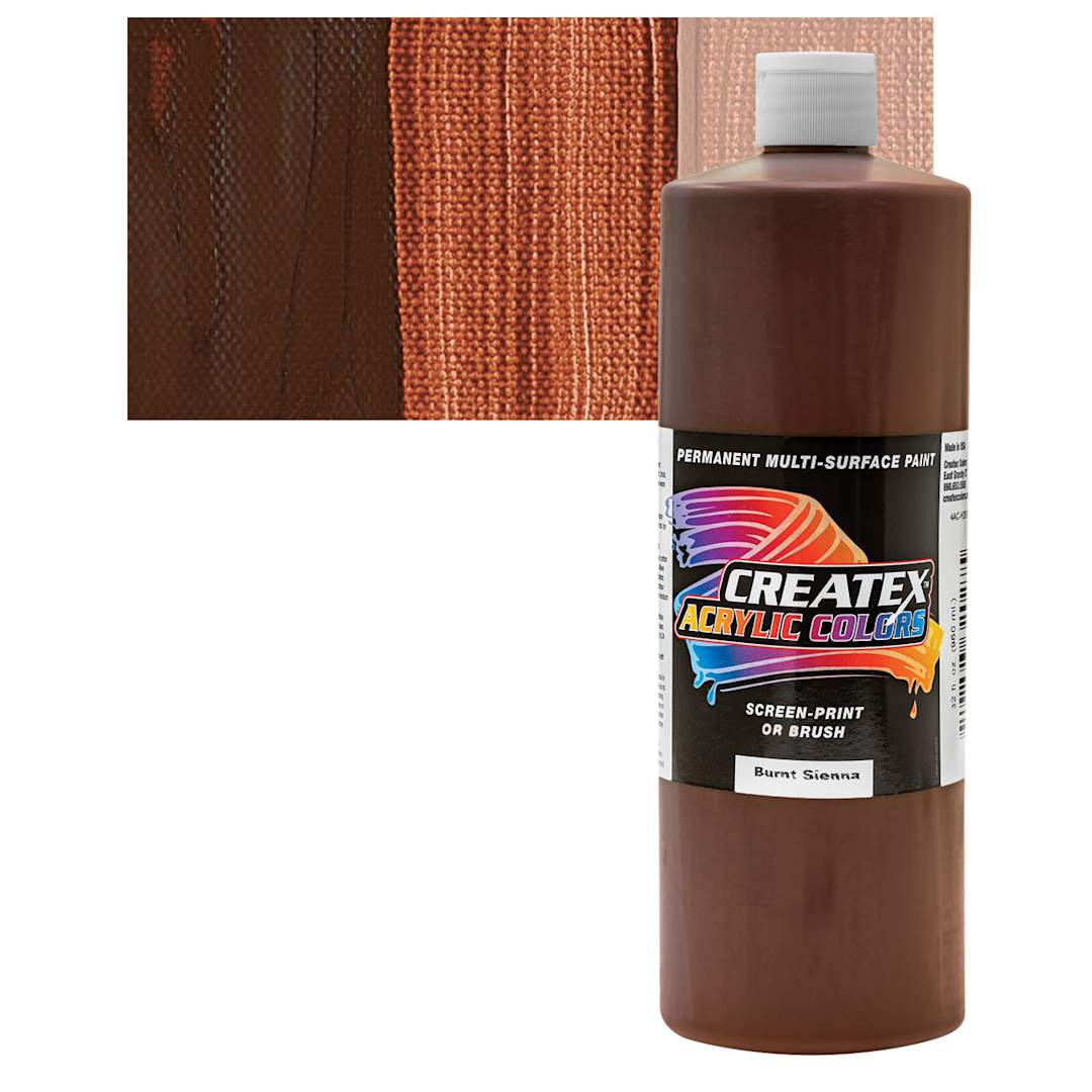 Open in modal - Createx Acrylic - Burnt Sienna, Quart and swatch