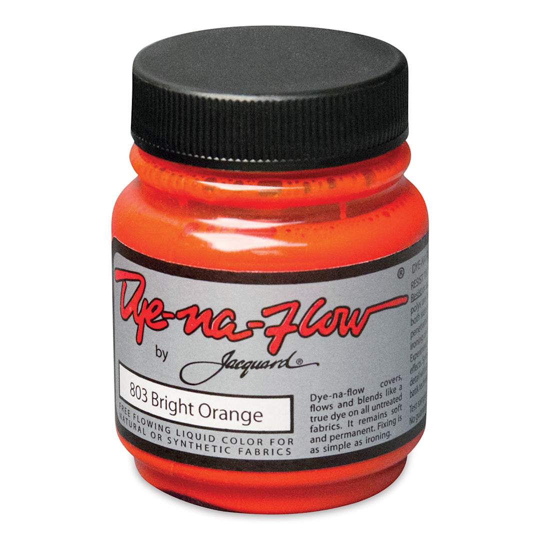 Open in modal - Jacquard Dye-Na-Flow Fabric Color - Bright Orange, 2.25 oz jar