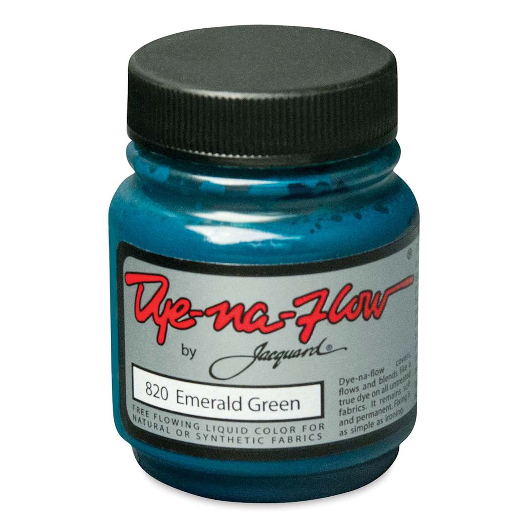 Open in modal - Jacquard Dye-Na-Flow Fabric Color - Emerald Green, 2.25 oz jar