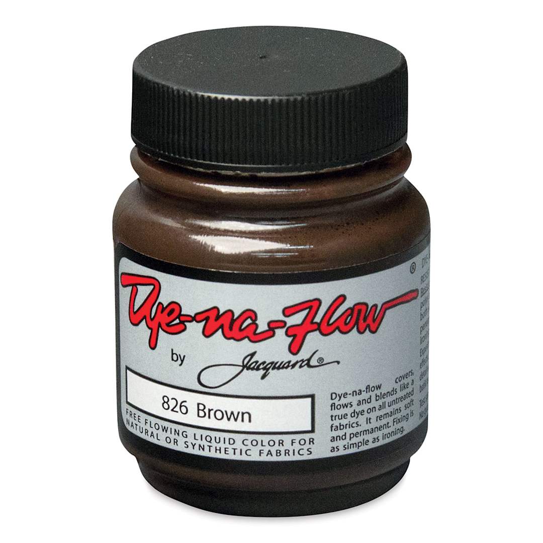 Open in modal - Jacquard Dye-Na-Flow Fabric Color - Brown, 2.25 oz jar