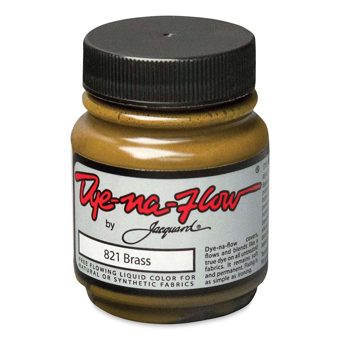 Open in modal - Jacquard Dye-Na-Flow Fabric Color - Brass, 2.25 oz jar