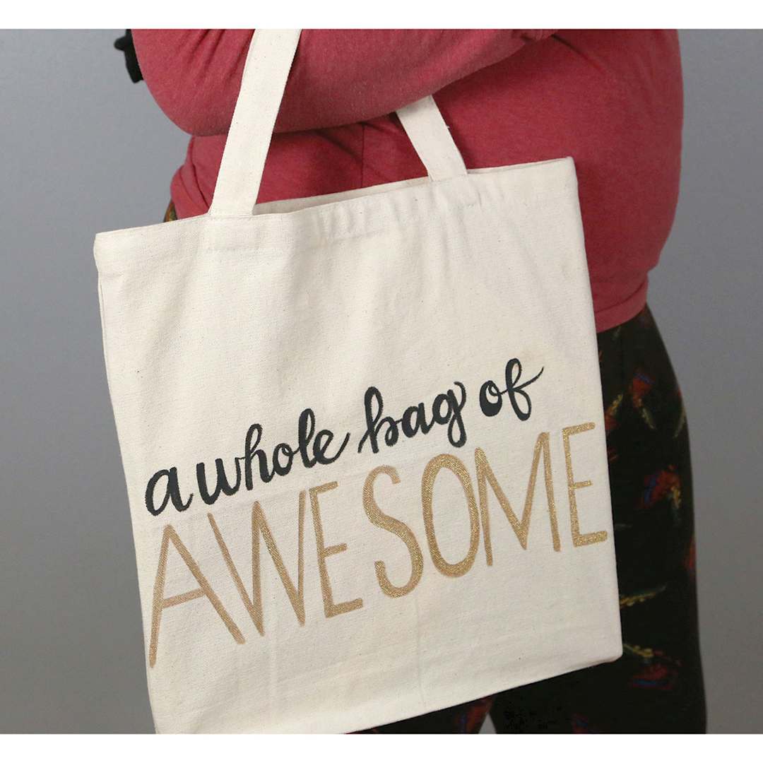 Open in modal - Marvy DecoFabric Paint Markers - Tote bag illustrated with Markers