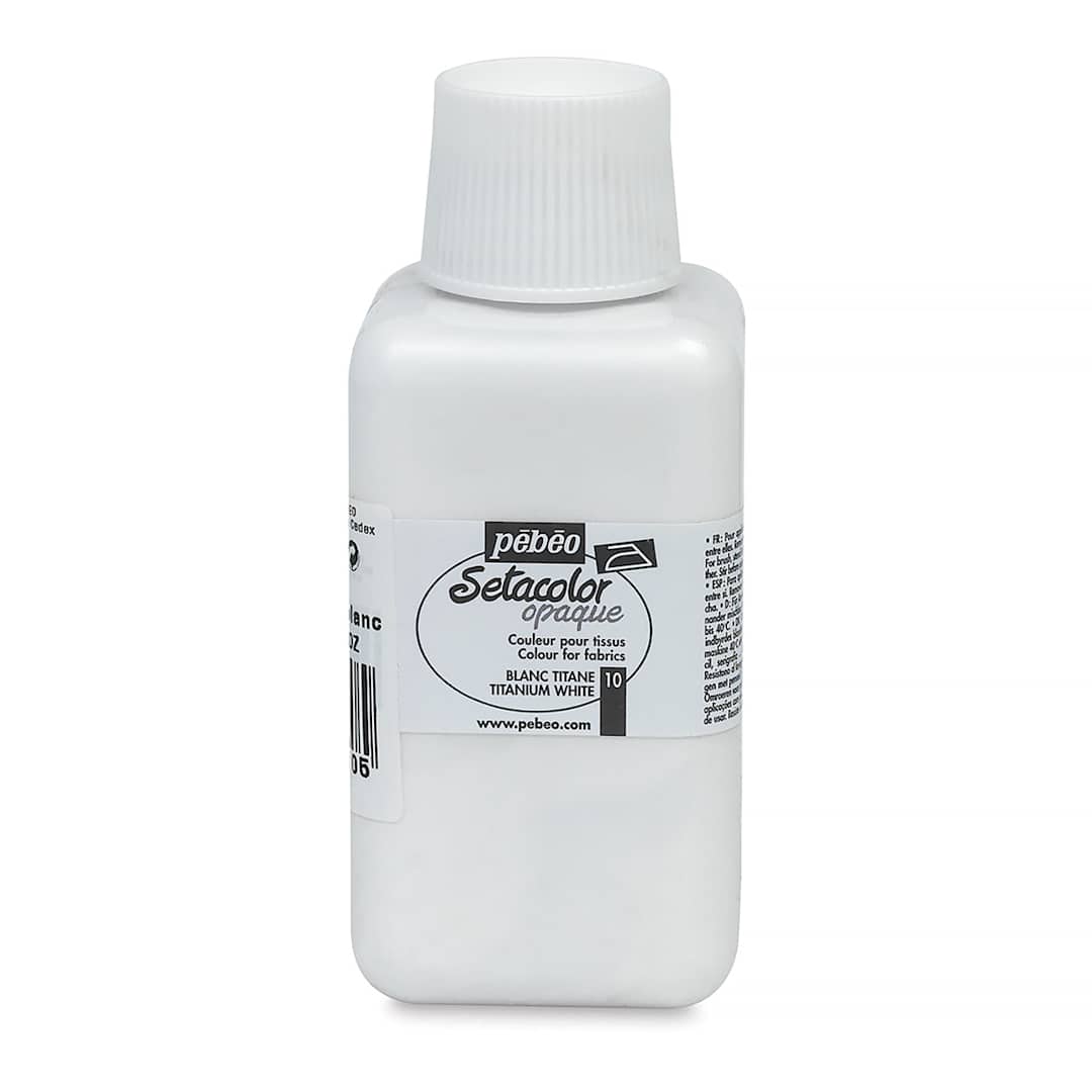 Open in modal - Pebeo Setacolor Fabric Paint - White, Opaque, 250 ml bottle