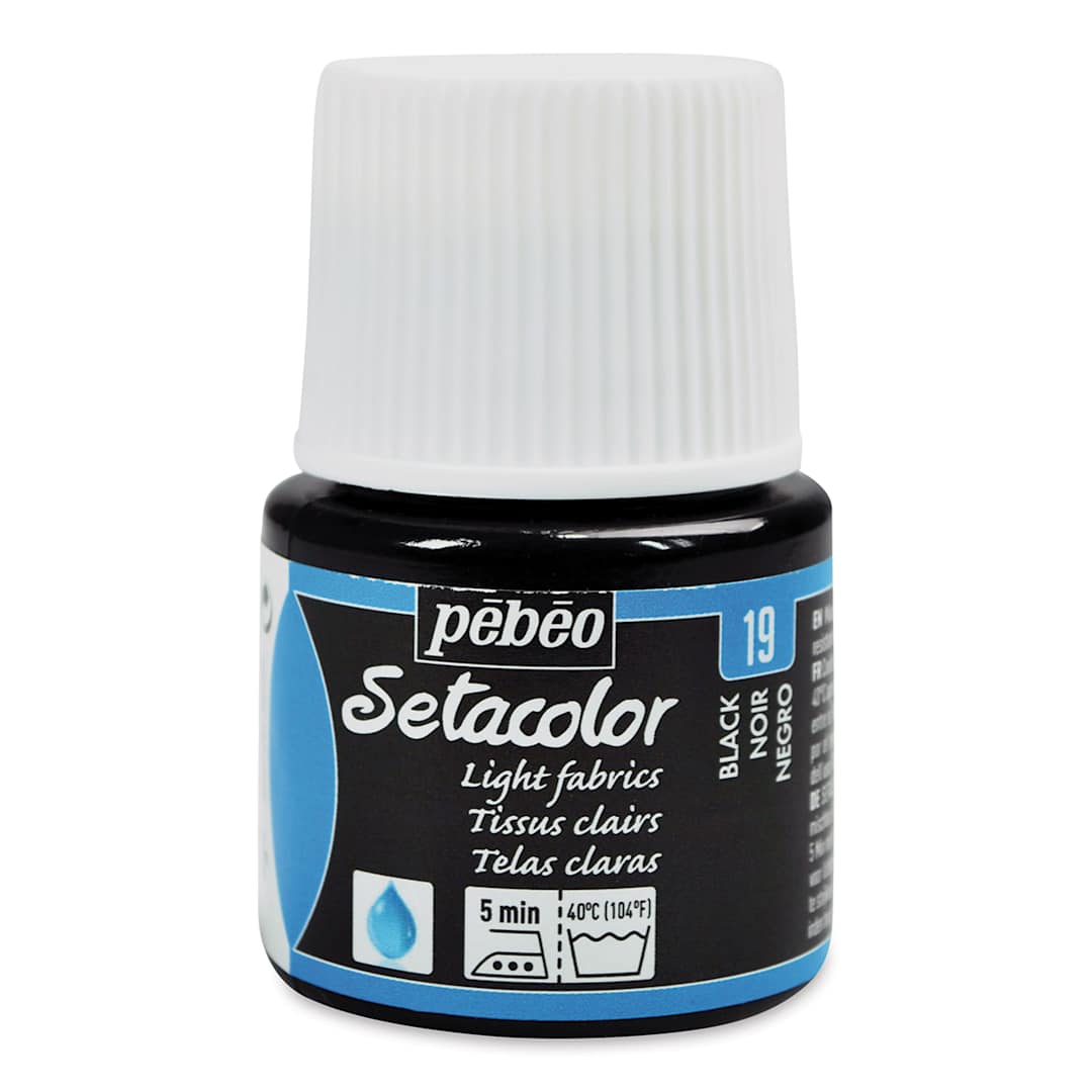Open in modal - Pebeo Setacolor Fabric Paint -  Blacklake, Light Fabric, 45ml Bottle