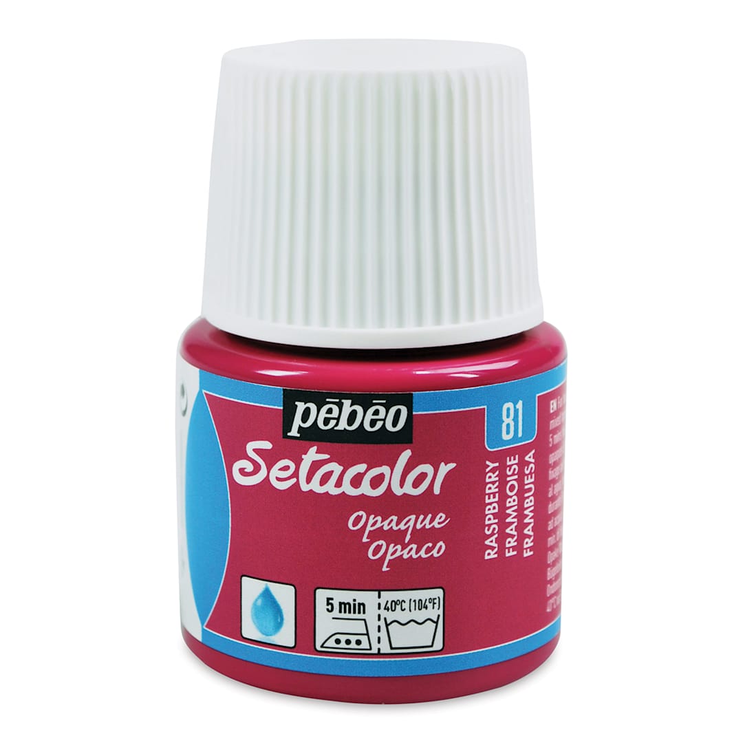 Open in modal - Pebeo Setacolor Fabric Paint - Raspberry, Opaque, 45 ml bottle
