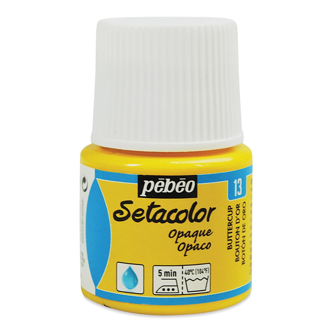 Open in modal - Pebeo Setacolor Fabric Paint - Buttercup, Opaque, 45 ml bottle