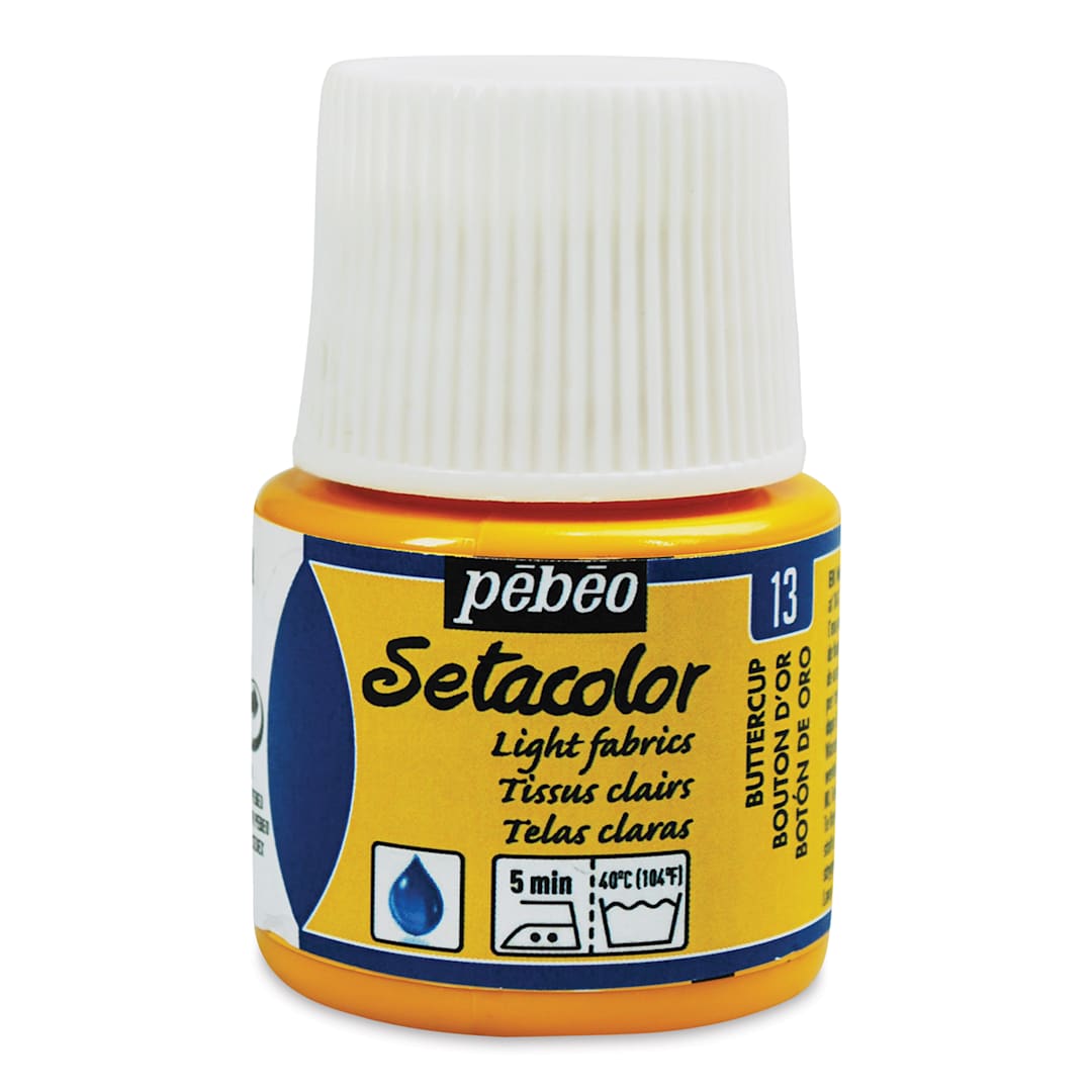Open in modal - Pebeo Setacolor Fabric Paint - Buttercup, Light Fabrics, 45 ml bottle