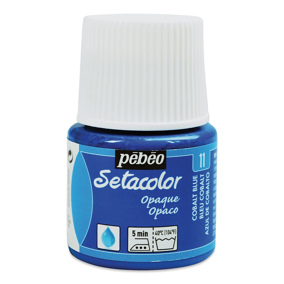 Open in modal - Pebeo Setacolor Fabric Paint - Cobalt Blue, Opaque, 45 ml bottle