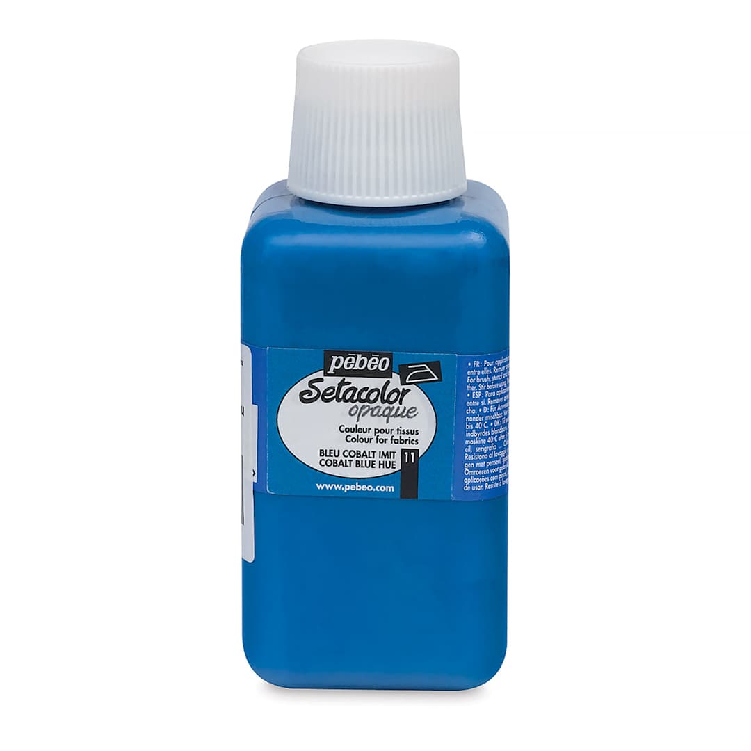 Open in modal - Pebeo Setacolor Fabric Paint - Cobalt Blue, Opaque, 250 ml bottle