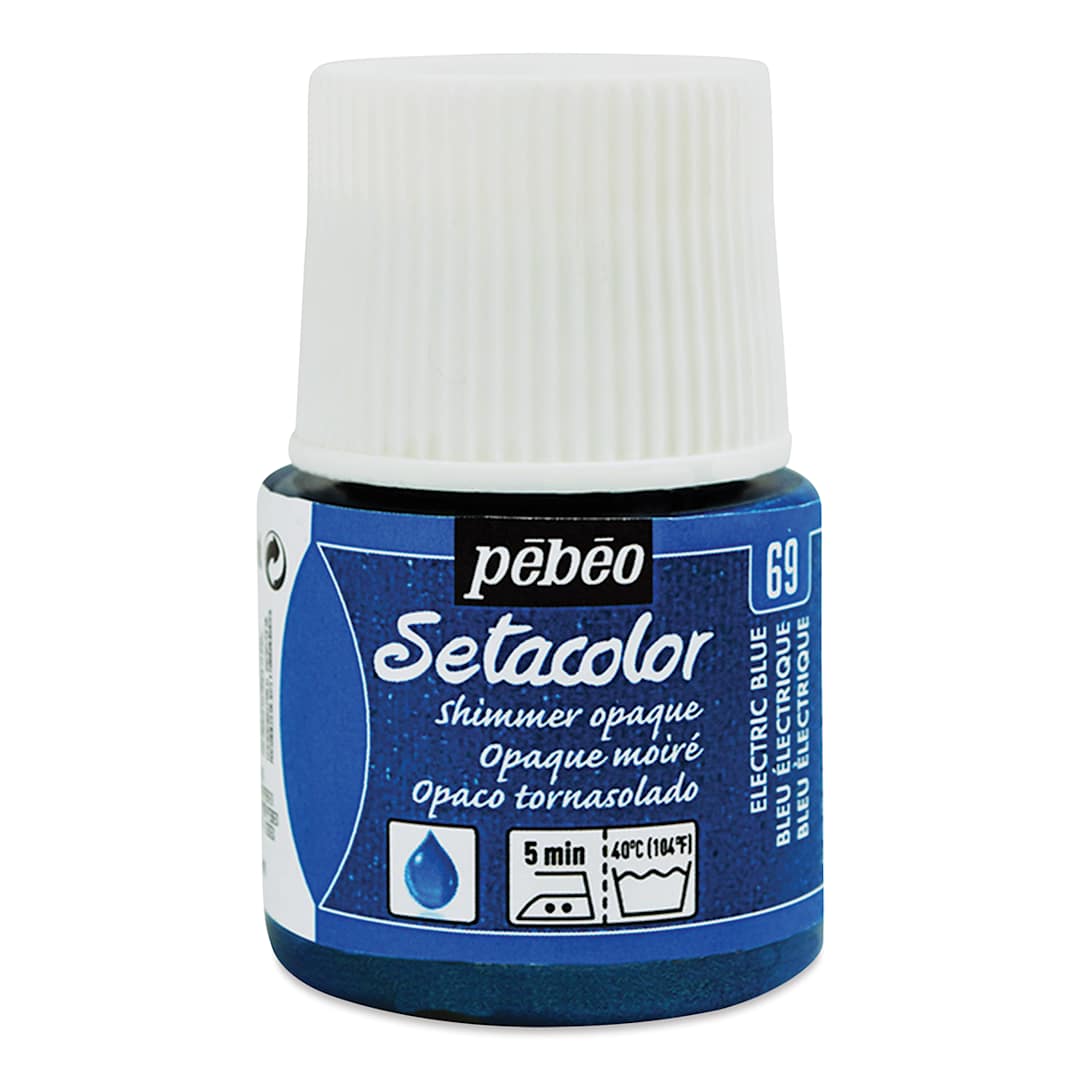 Open in modal - Pebeo Setacolor Fabric Paint - Electric Blue, Opaque, 45 ml bottle