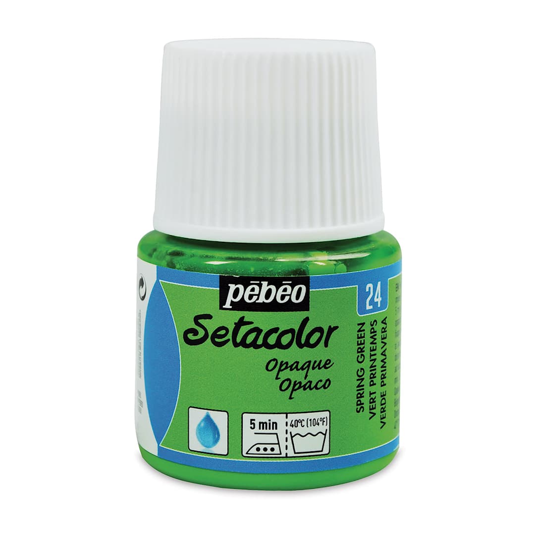 Open in modal - Pebeo Setacolor Fabric Paint - Spring Green, Opaque, 45 ml bottle
