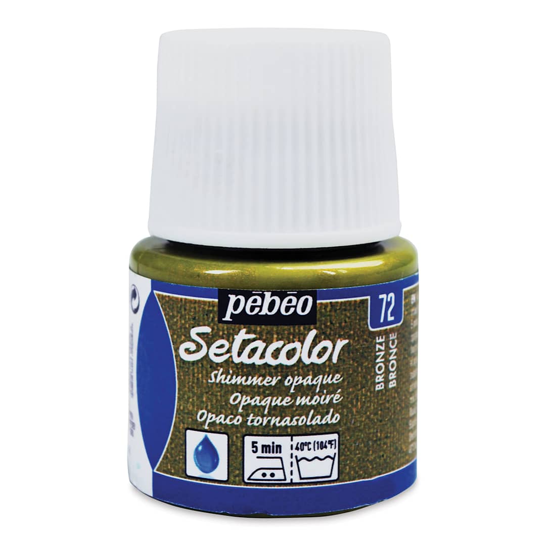Open in modal - Pebeo Setacolor Fabric Paint - Bronze, Shimmer Opaque, 45 ml bottle