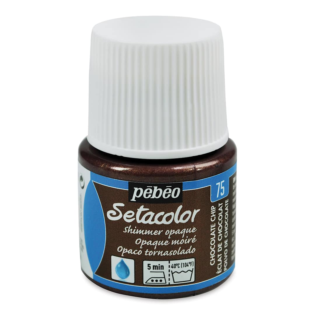 Open in modal - Pebeo Setacolor Fabric Paint - Chocolate Chip, Shimmer, 45 ml bottle