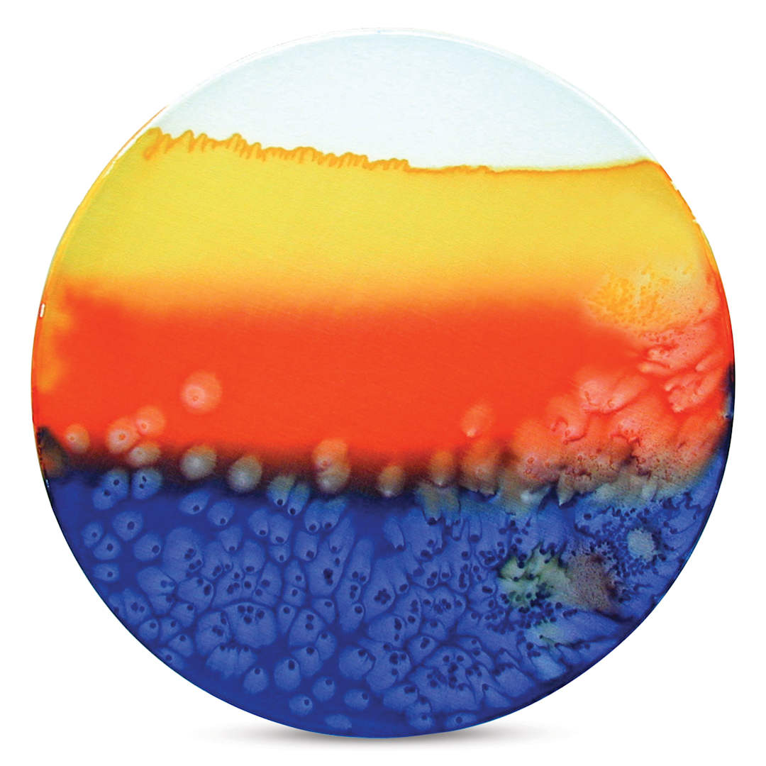 Open in modal - Jacquard Silk Hoop Painting, painted silk (Artwork by Celia Buchanan - celiabuchanan.com)