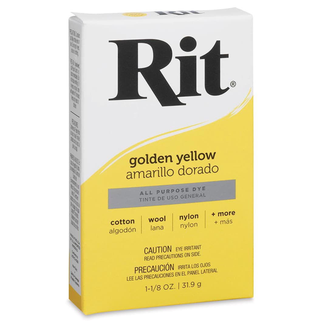 Open in modal - Rit All Purpose Powder Dye - Golden Yellow, front of the packaging