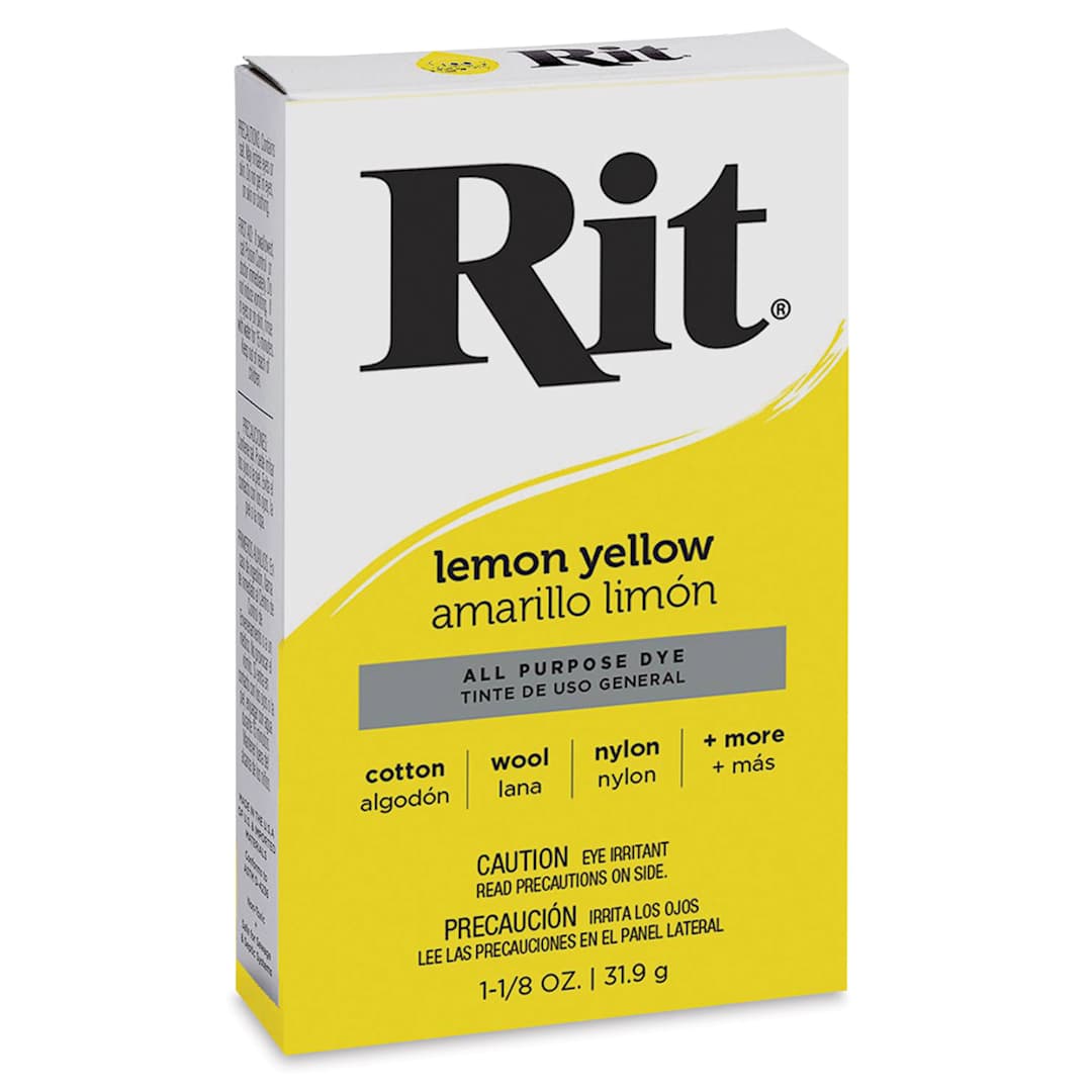 Open in modal - Rit All Purpose Powder Dye - Lemon Yellow, front of the packaging
