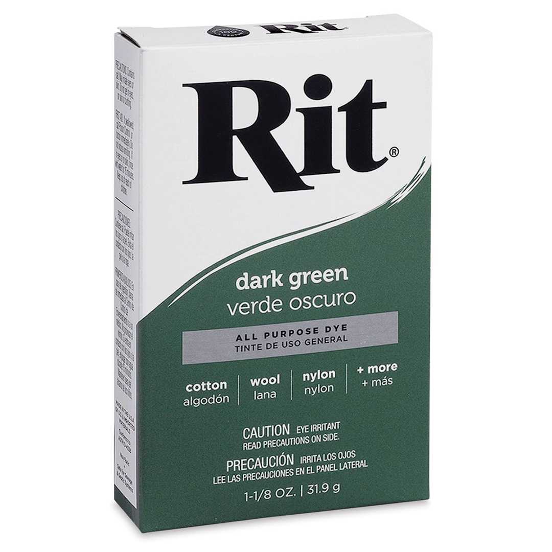 Open in modal - Rit All Purpose Powder Dye - Dark Green, front of the packaging