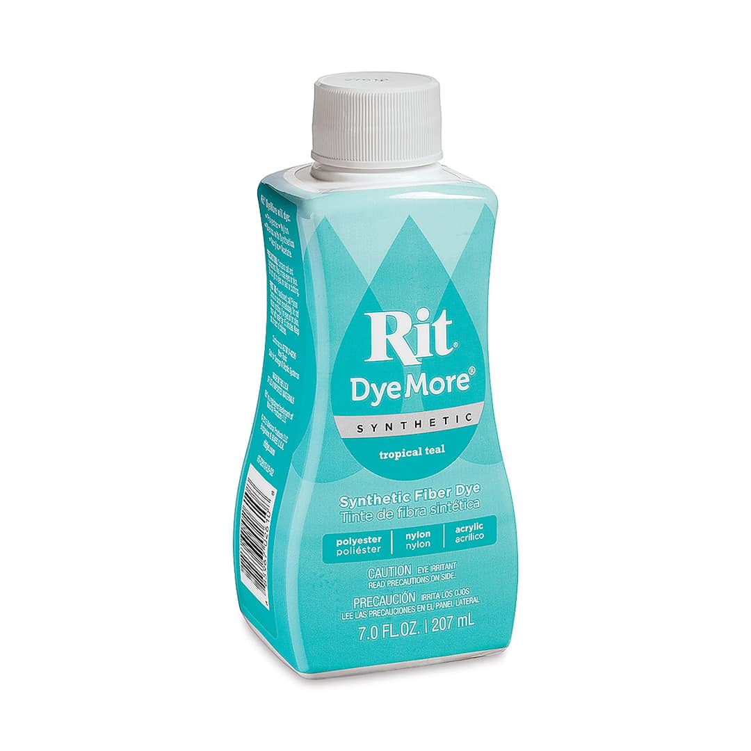 Open in modal - Rit DyeMore Synthetic Fiber Dye -  Tropic Teal, 7 oz, front of the bottle