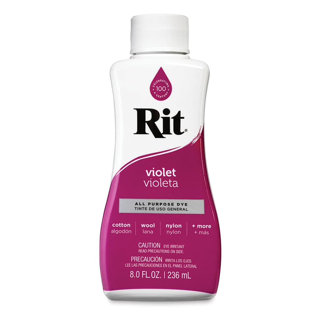 Open in modal - Rit Liquid Dye - Violet, 8 oz, front of the bottle