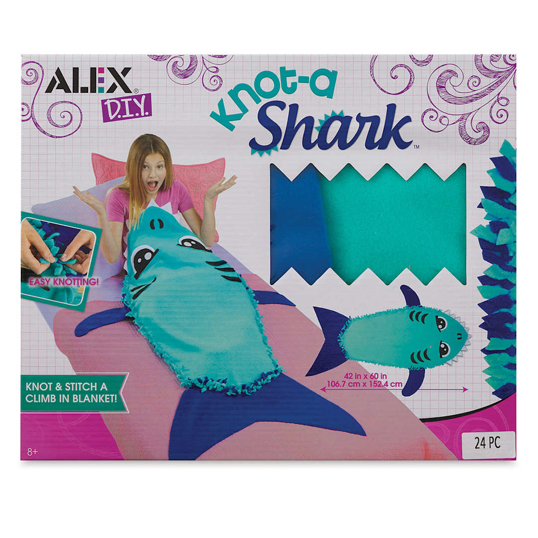 Open in modal - Alex DIY Knot-A-Shark Blanket Kit