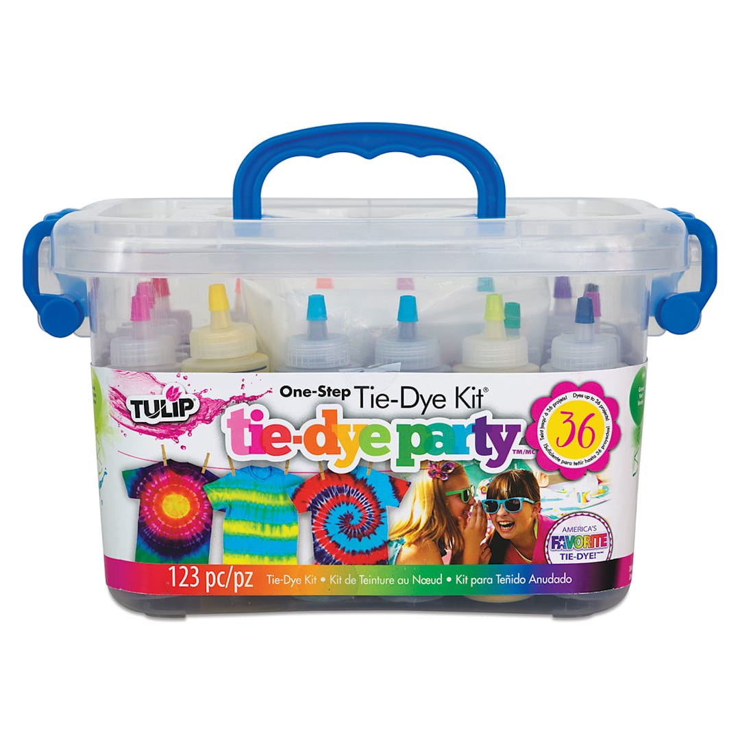 Open in modal - Tulip One-Step Tie-Dye Kit - Tie-Dye Party Tub, Kit of 18 Colors (In packaging)