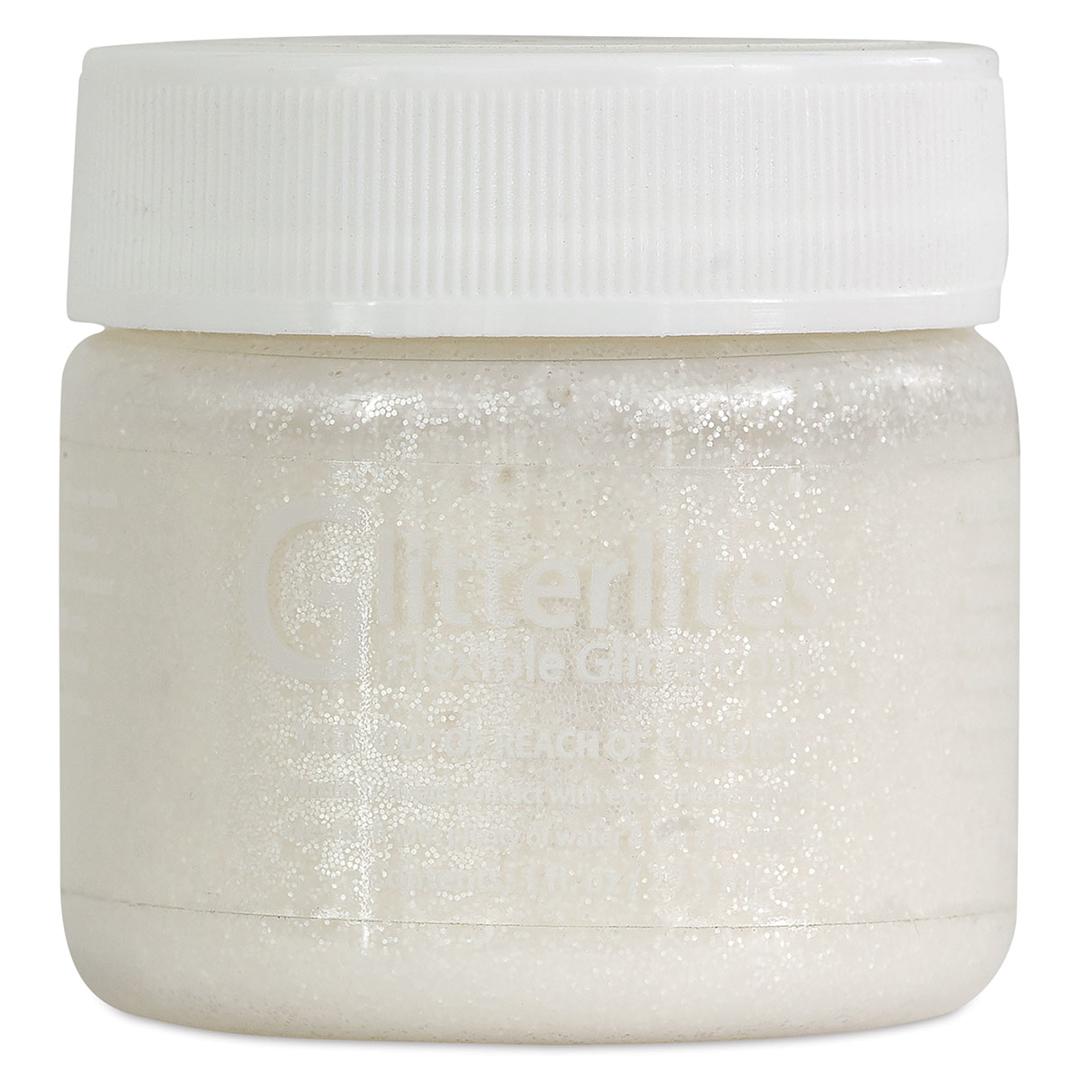 Open in modal - Angelus Glitterlites Flexible Glittercoat Paint - White Sugar, 1 oz