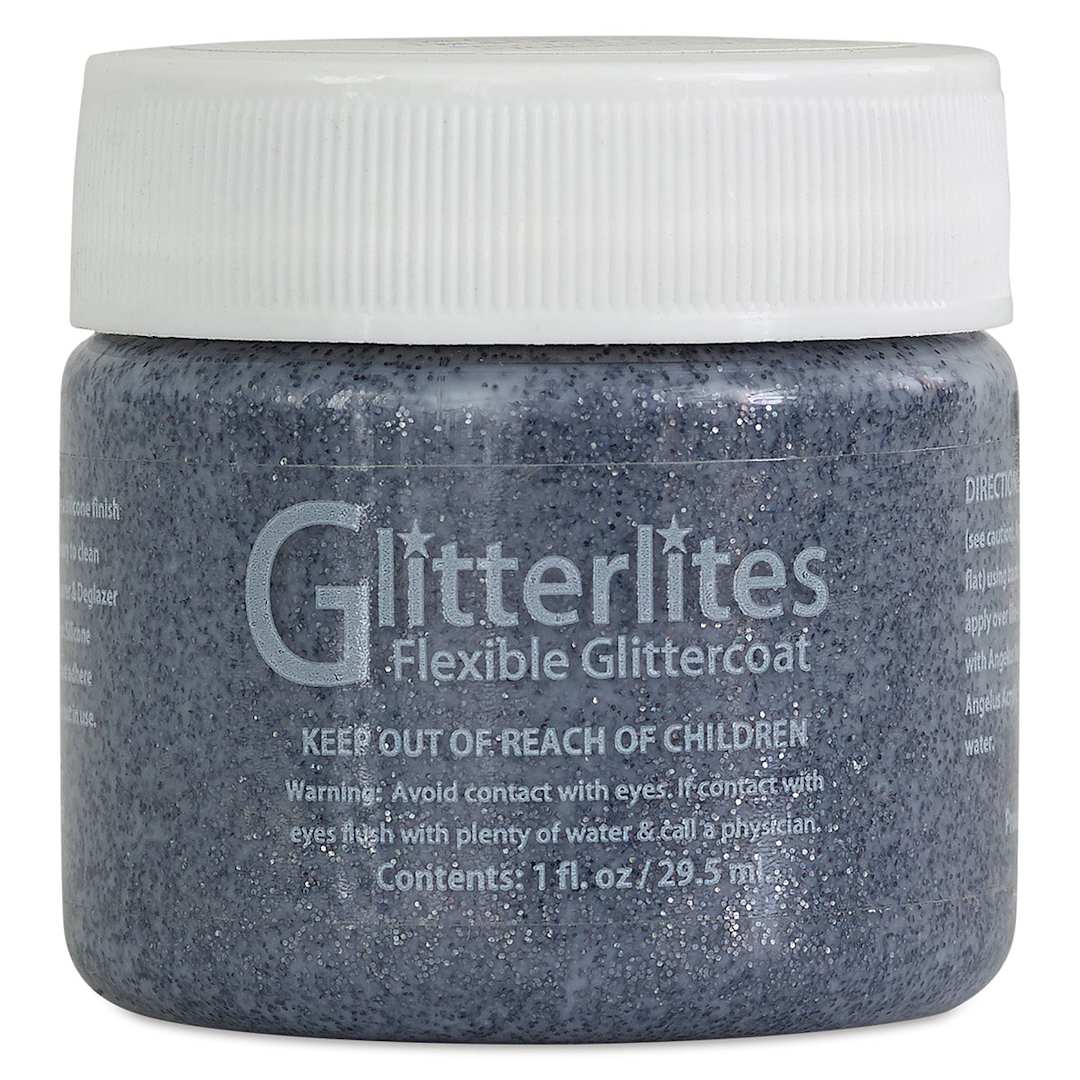 Open in modal - Angelus Glitterlites Flexible Glittercoat Paint - Gunmetal, 1 oz