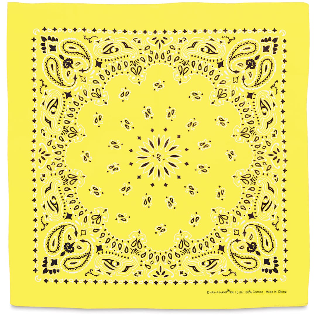 Open in modal - Carolina Paisley Bandana - Yellow
