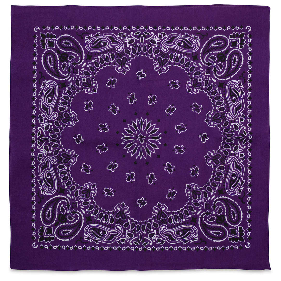 Open in modal - Carolina Paisley Bandana - Purple