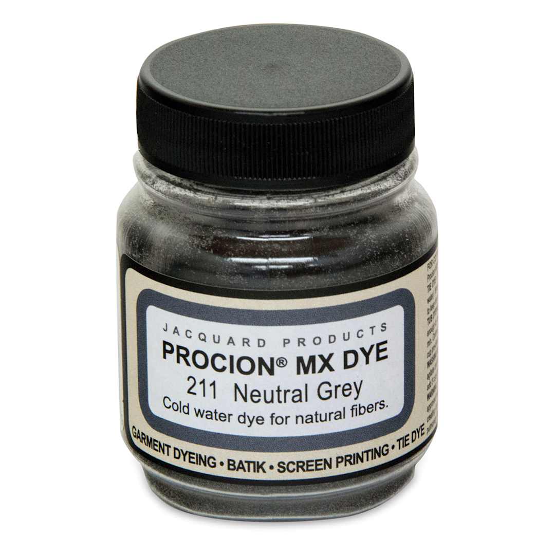 Open in modal - Jacquard Procion MX Fiber Reactive Cold Water Dye - Neutral Gray, 2/3 oz jar