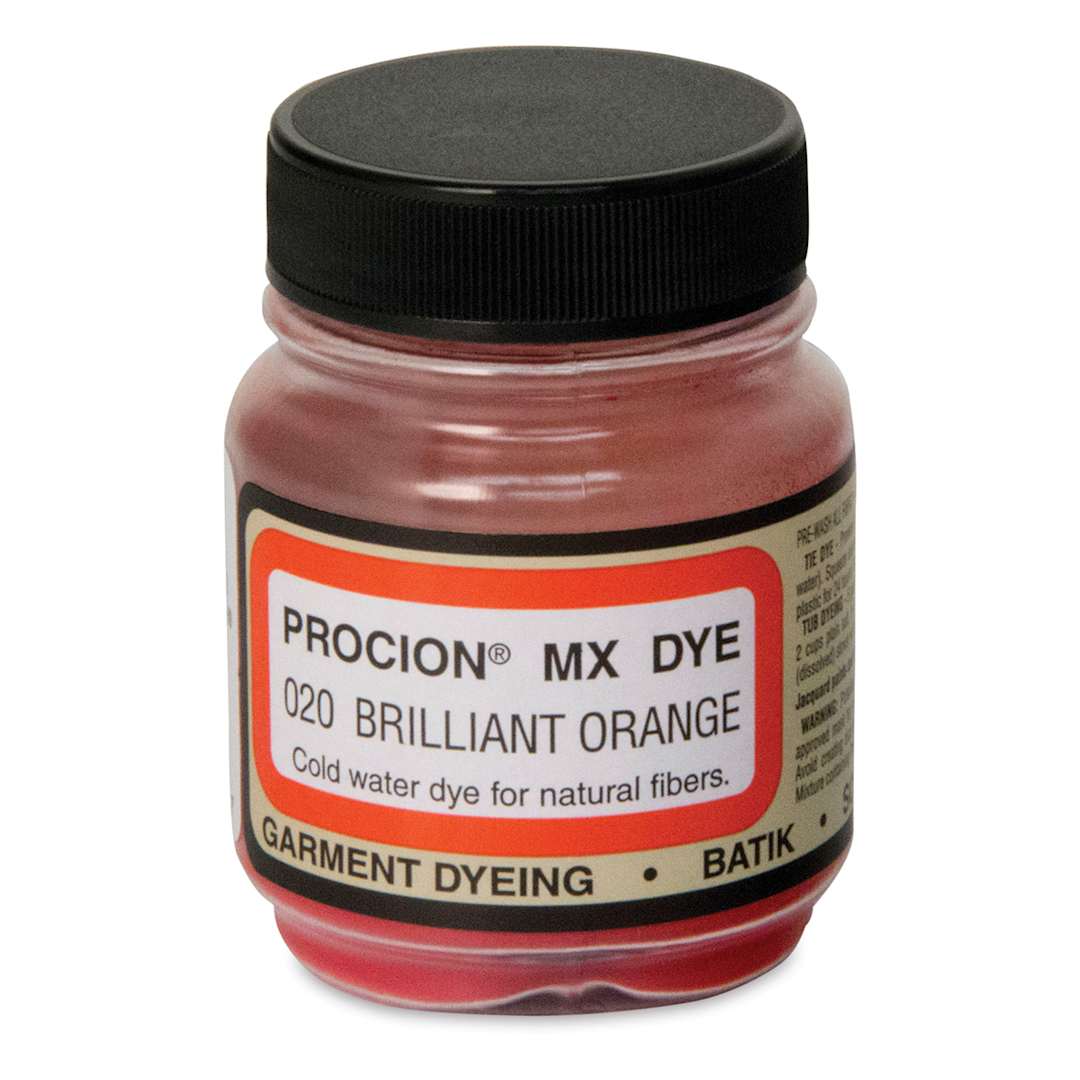 Open in modal - Jacquard Procion MX Fiber Reactive Cold Water Dye - Brilliant Orange, 2/3 oz jar
