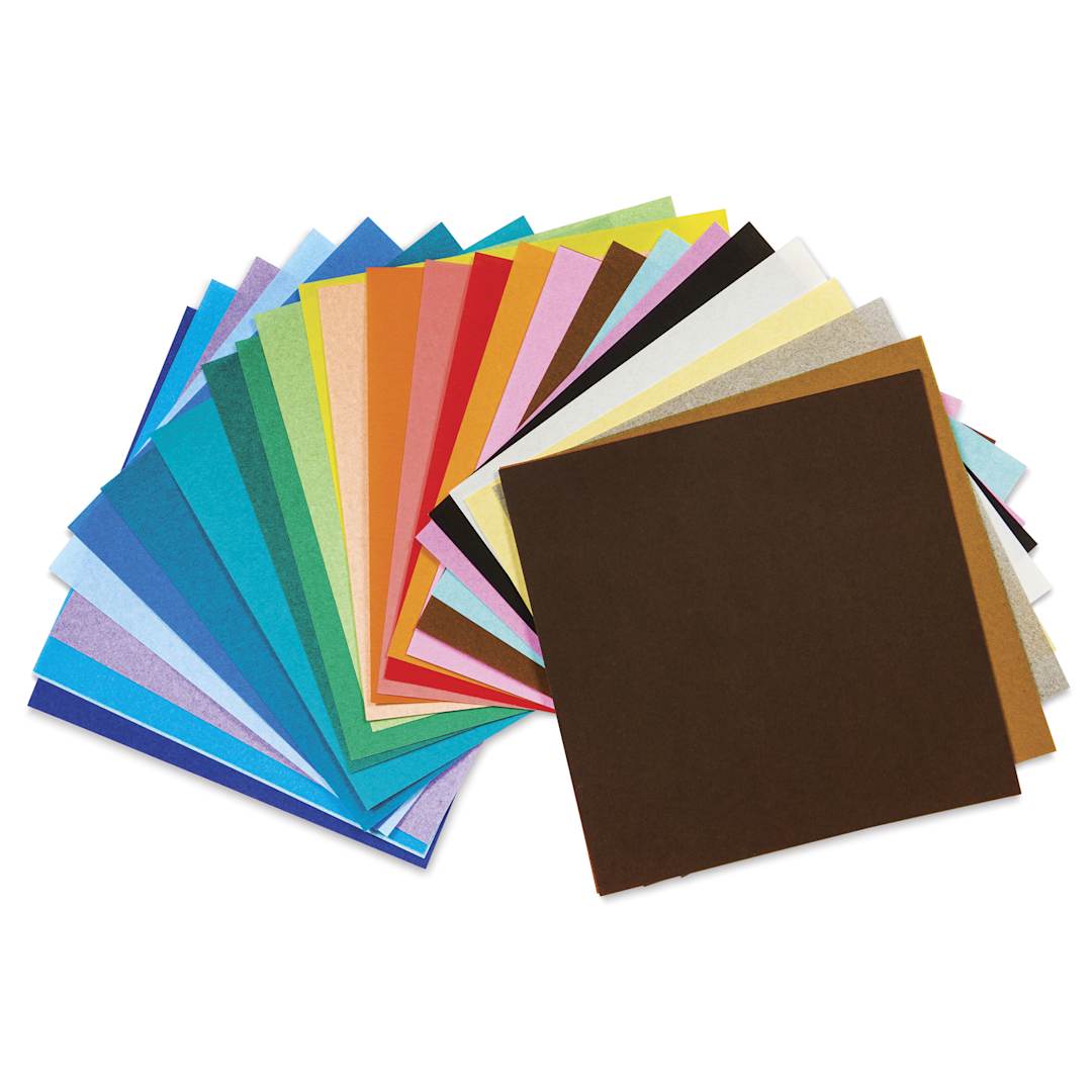 Open in modal - Aitoh 100 Color Origami Squares - Package of 300, 3" Squares, out of packaging