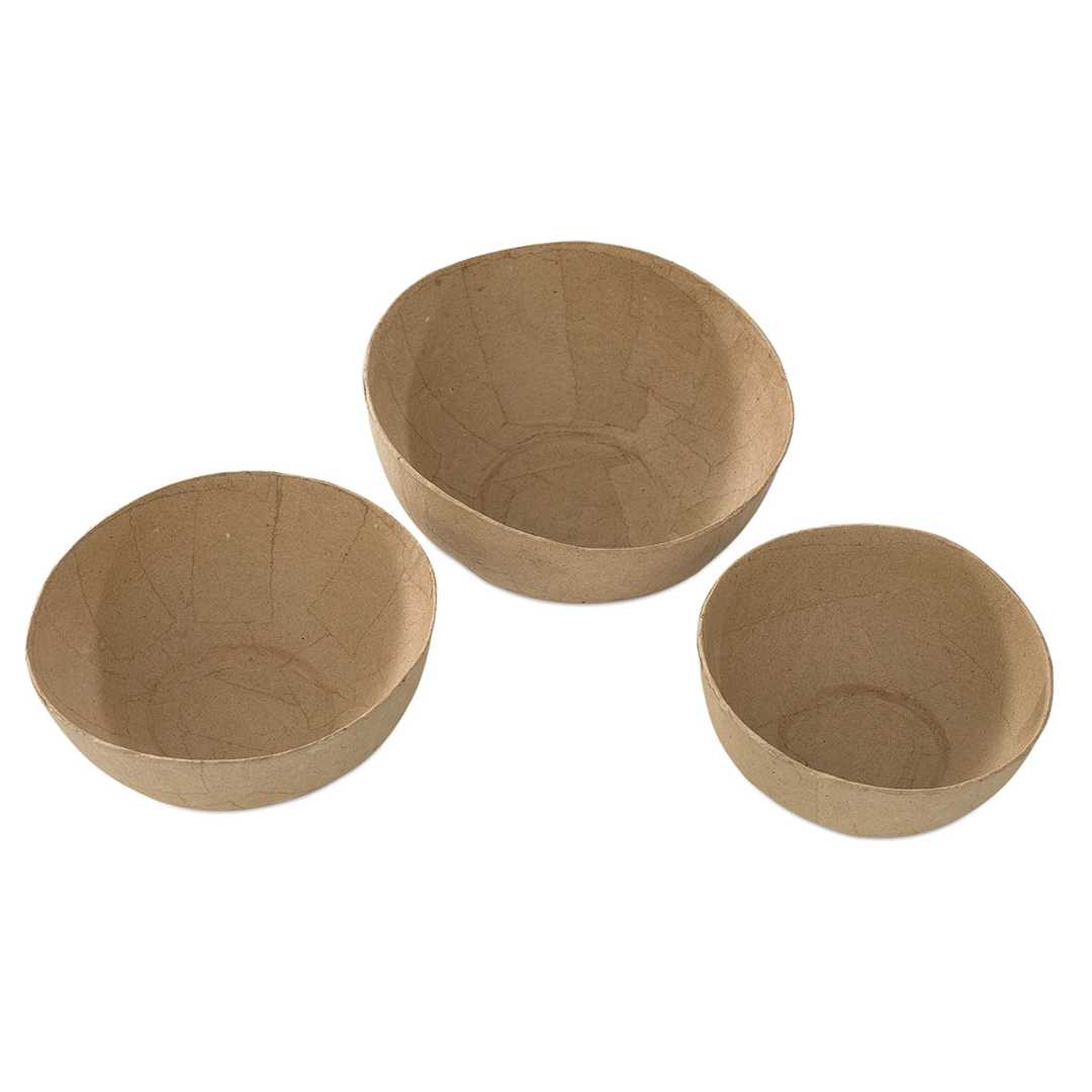 Open in modal - Papier Mâché Nested Bowls