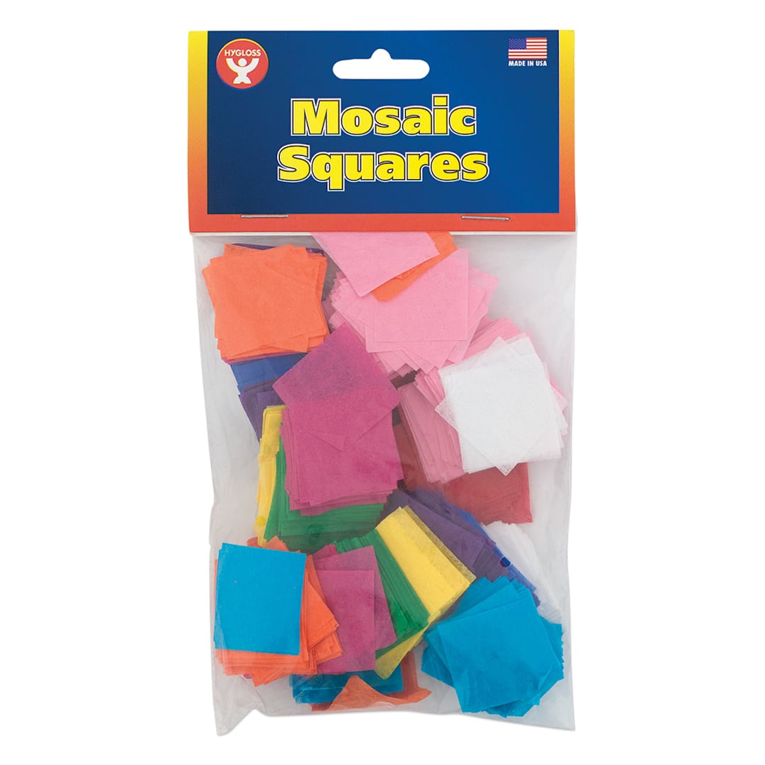 Open in modal - Hygloss Mosaic Squares - 2500 Tissue Paper Squares shown in package