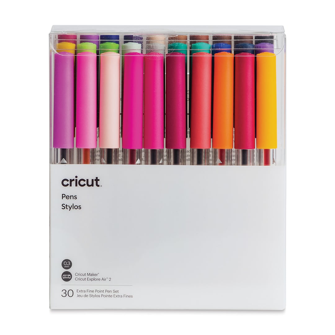 Open in modal - Cricut Pen Set - Front of package of Extra Fine Point Pens Set of 30 