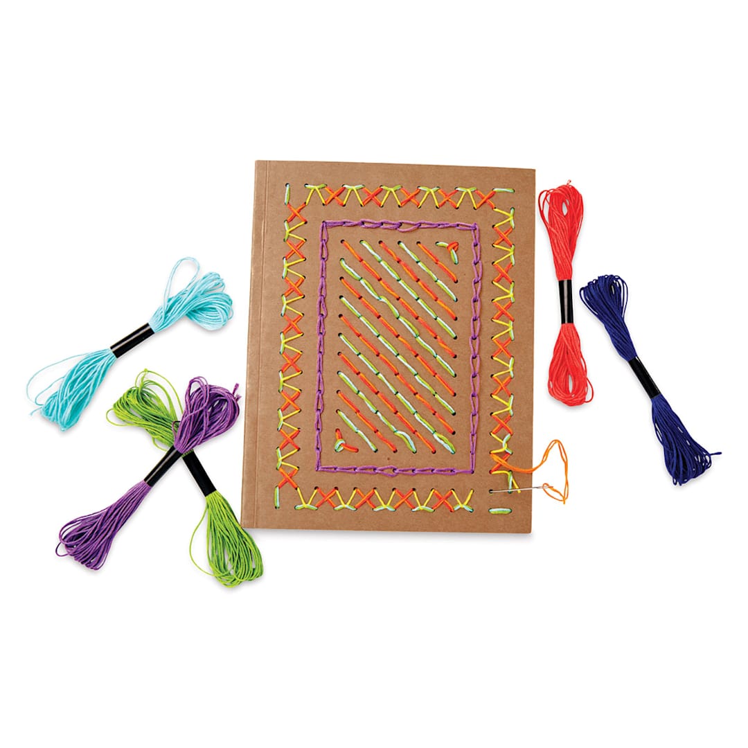 Open in modal - Kid Made Modern Embroidered Notebook Kit