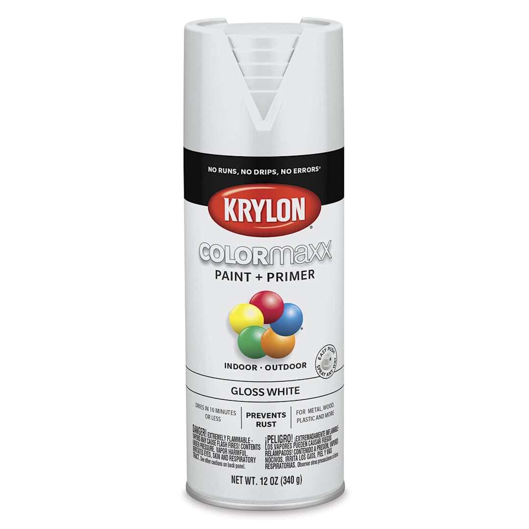 Open in modal - Krylon Colormaxx Spray Paint - White, Gloss, 12 oz