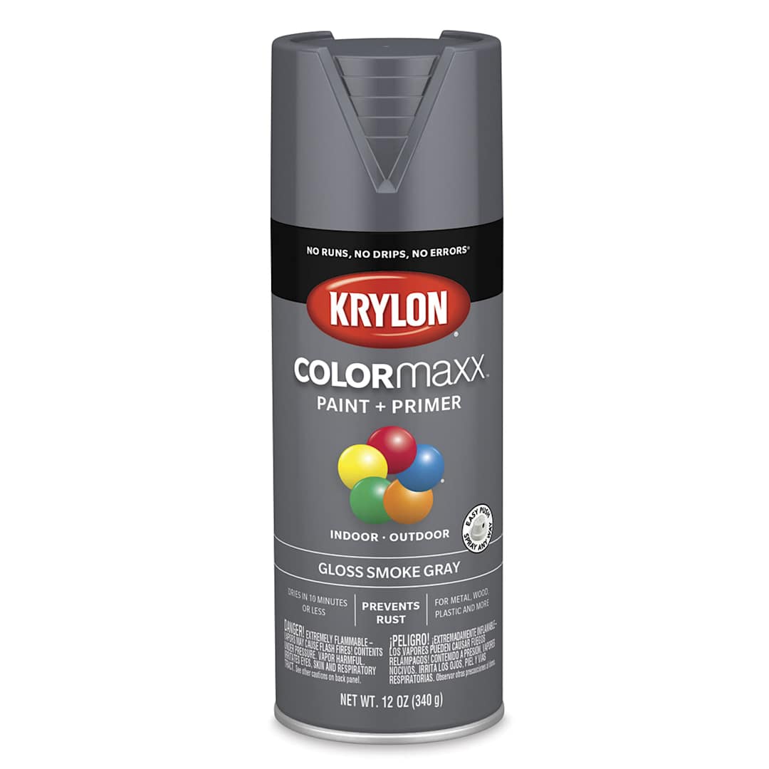 Open in modal - Krylon Colormaxx Spray Paint - Smoke Gray, Gloss, 12 oz