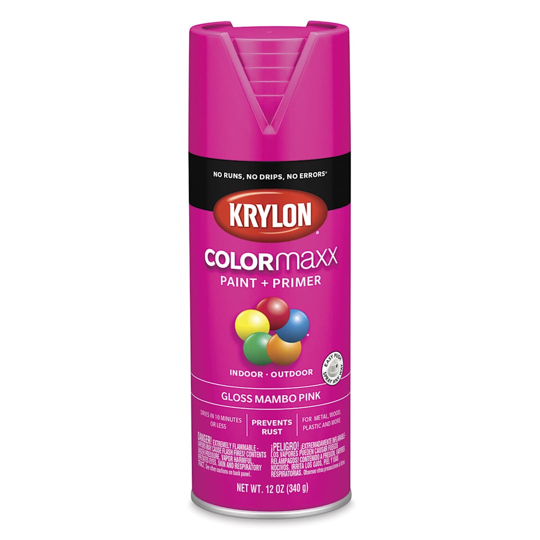 Open in modal - Krylon Colormaxx Spray Paint - Mambo Pink, Gloss, 12 oz