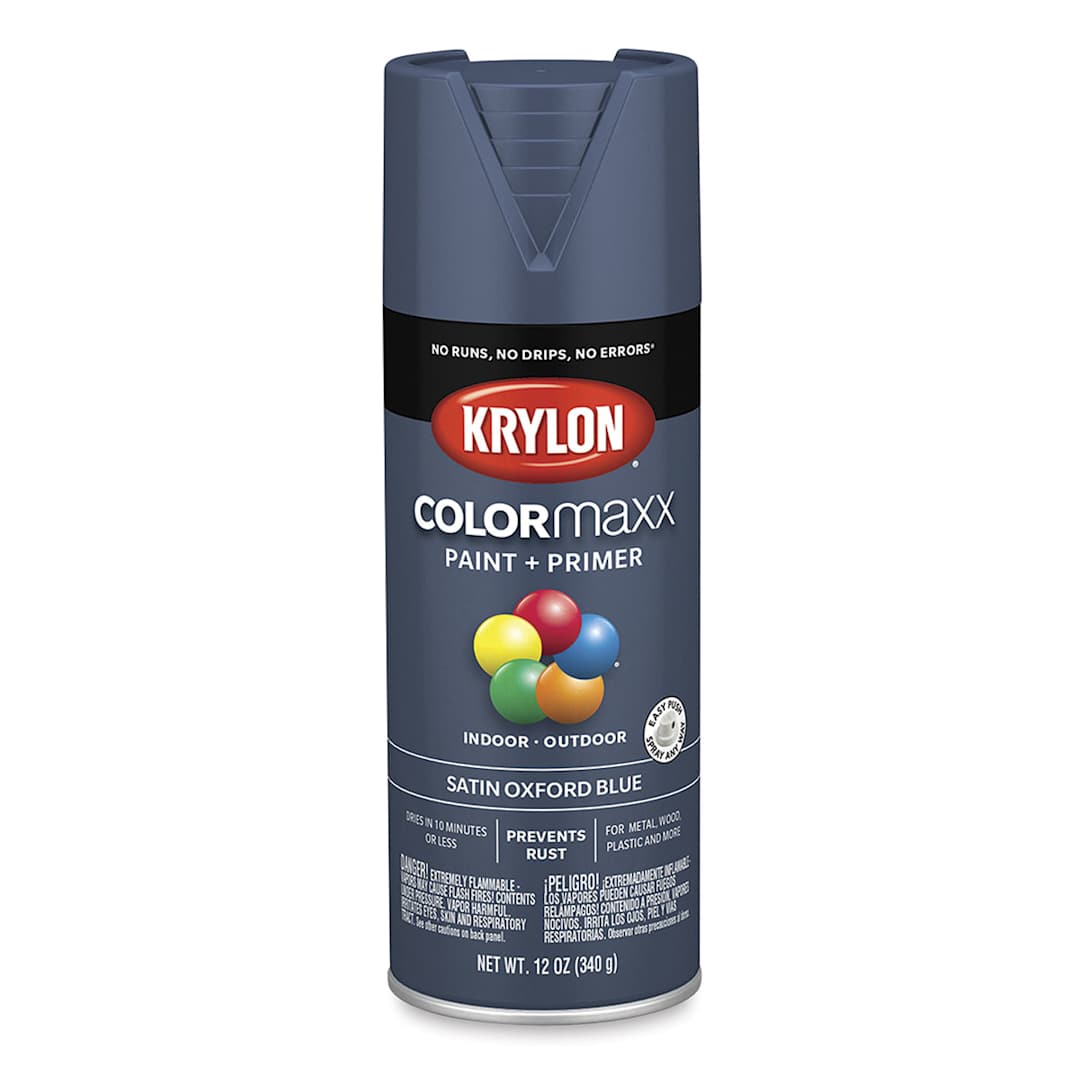 Open in modal - Krylon Colormaxx Spray Paint - Oxford Blue, Satin, 12 oz