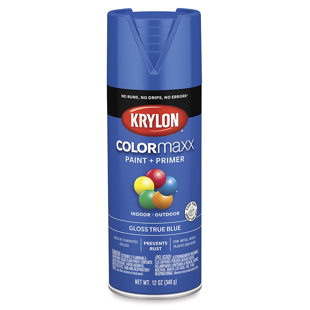 Open in modal - Krylon Colormaxx Spray Paint - True Blue, Gloss, 12 oz