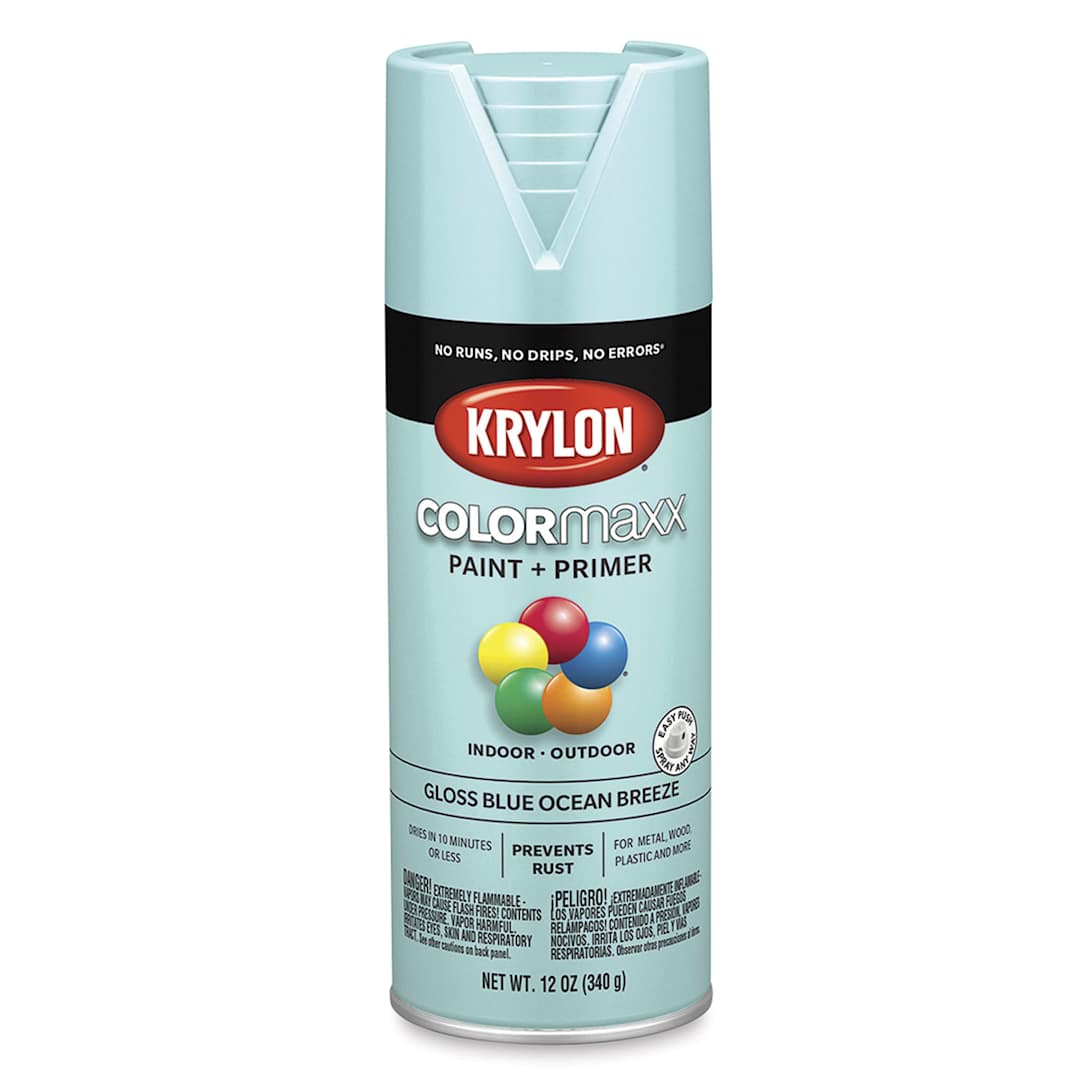 Open in modal - Krylon Colormaxx Spray Paint - Blue Ocean Breeze, Gloss, 12 oz