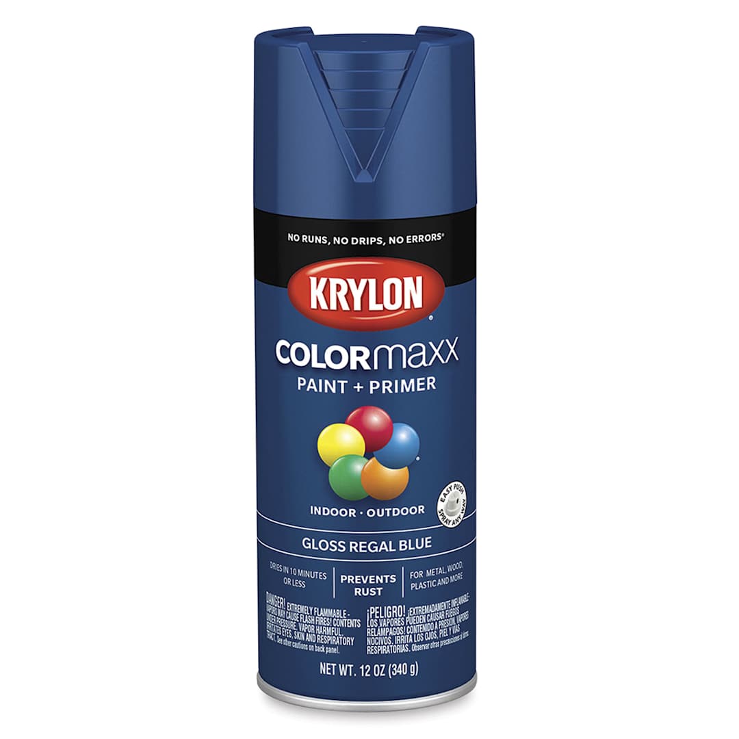 Open in modal - Krylon Colormaxx Spray Paint - Regal Blue, Gloss, 12 oz