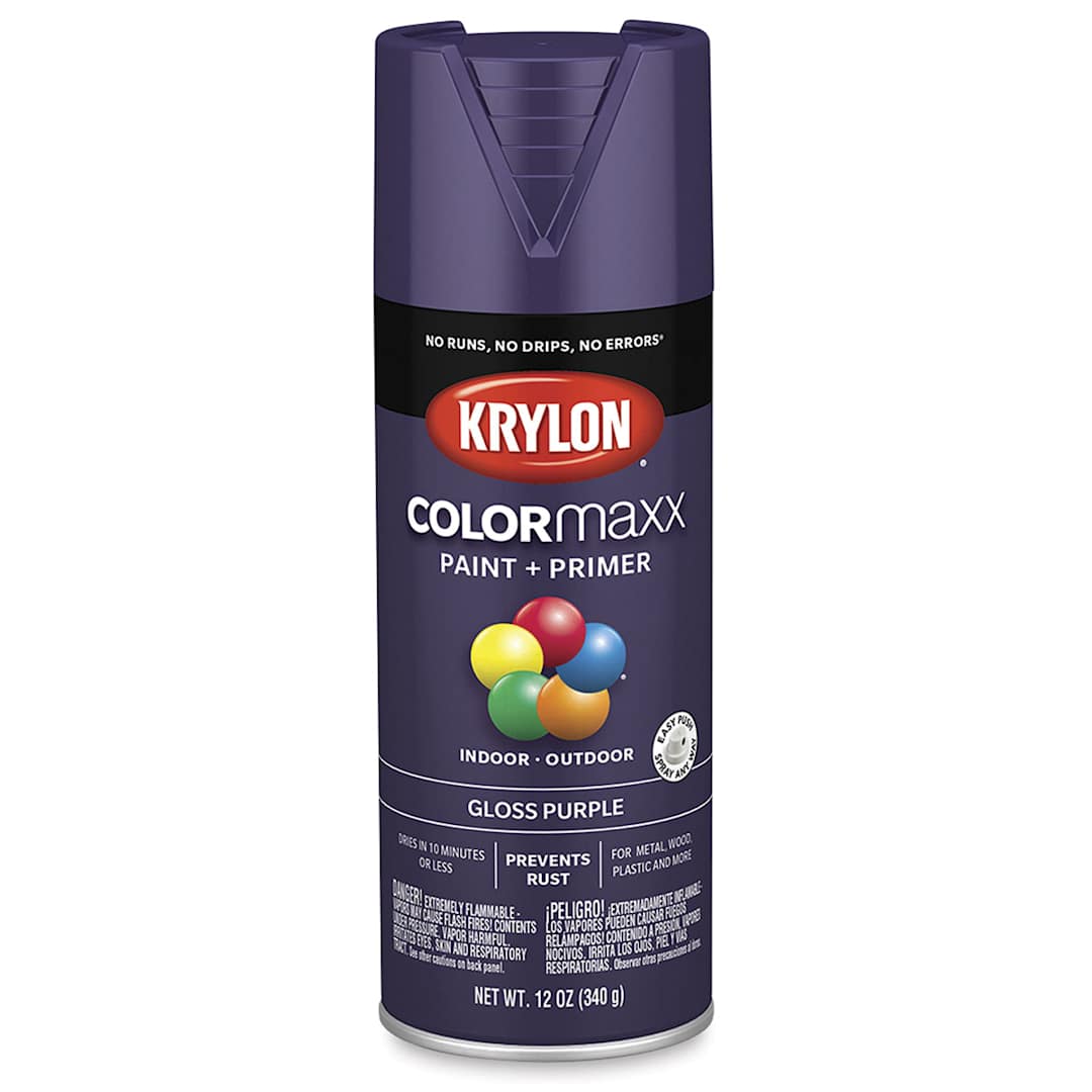 Open in modal - Krylon Colormaxx Spray Paint - Purple, Gloss, 12 oz