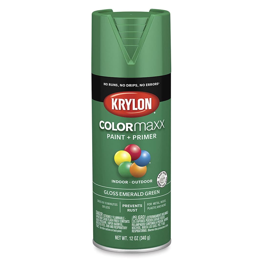 Open in modal - Krylon Colormaxx Spray Paint - Emerald Green, Gloss, 12 oz