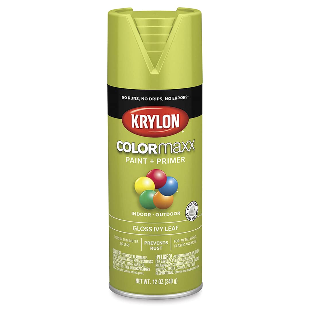 Open in modal - Krylon Colormaxx Spray Paint - Ivy Leaf, Gloss, 12 oz