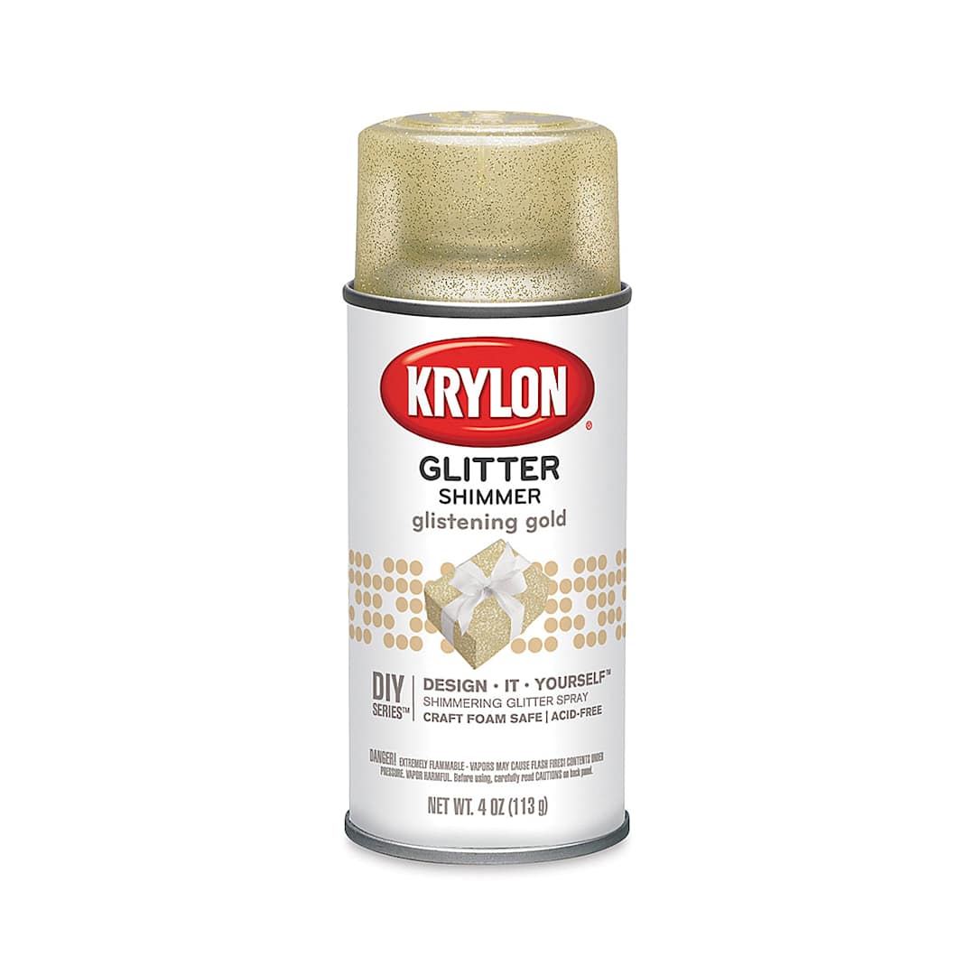 Open in modal - Krylon Glitter Spray Paint - Glistening Gold, 4 oz Can